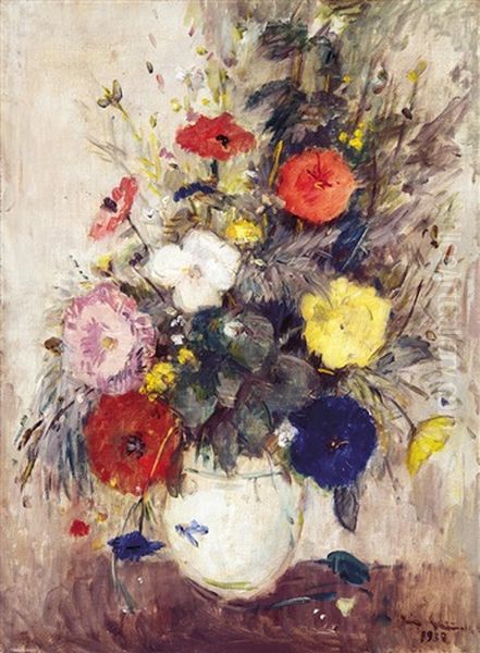 Flower Still-life Oil Painting by Bela Ivanyi Gruenwald