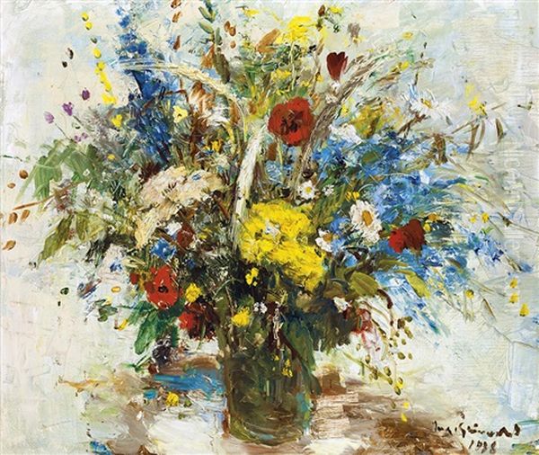 Wild Flowers Oil Painting by Bela Ivanyi Gruenwald