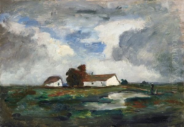 Before Storm Oil Painting by Bela Ivanyi Gruenwald