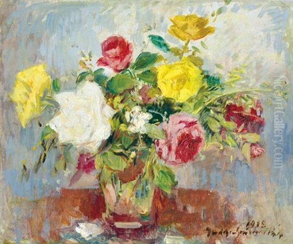 Roses Oil Painting by Bela Ivanyi Gruenwald