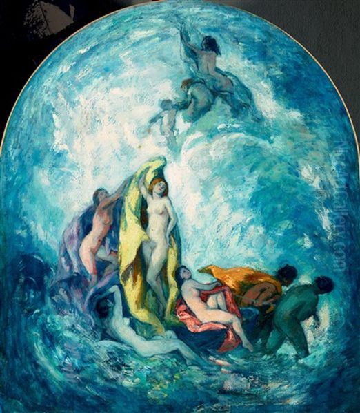 Birth Of Venus Oil Painting by Bela Ivanyi Gruenwald