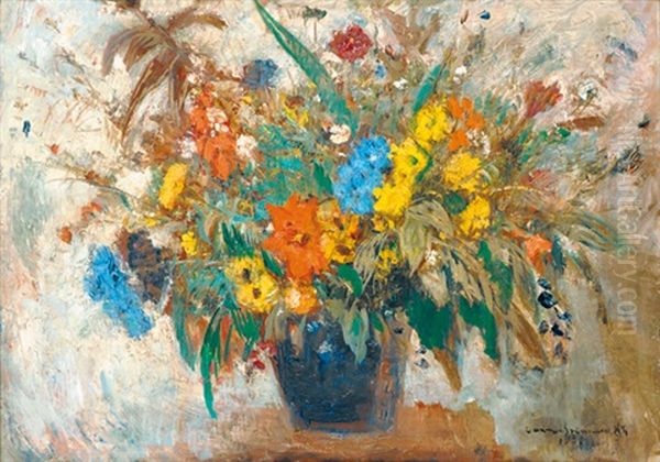 Flower Still-life Oil Painting by Bela Ivanyi Gruenwald