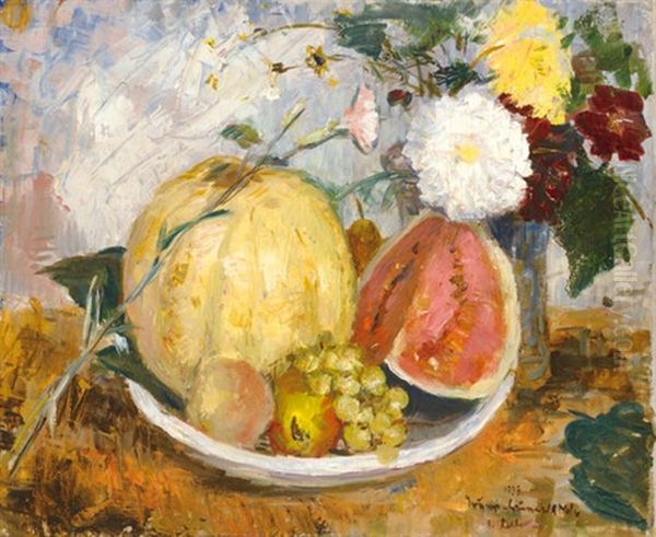 Autumn Still Life Oil Painting by Bela Ivanyi Gruenwald