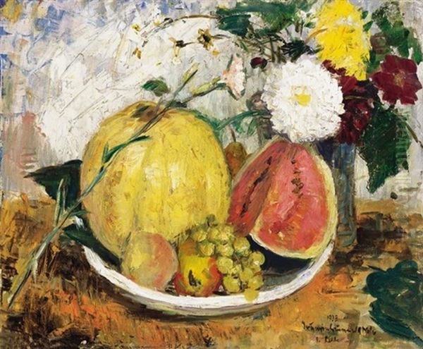 Autumn Still Life Oil Painting by Bela Ivanyi Gruenwald