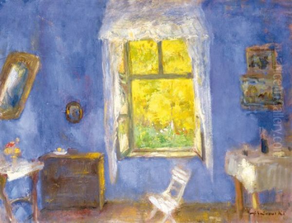 The Blue Room Oil Painting by Bela Ivanyi Gruenwald