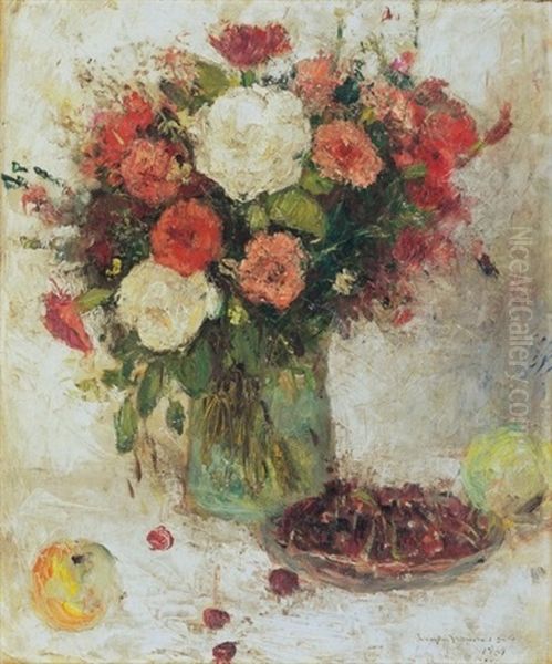 Csendelet - Still-life Oil Painting by Bela Ivanyi Gruenwald