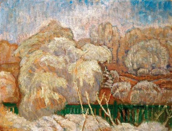 Teli Taj (winter Landscape) Oil Painting by Bela Ivanyi Gruenwald