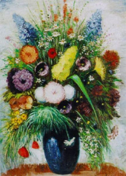 Blumenstilleben Oil Painting by Bela Ivanyi Gruenwald