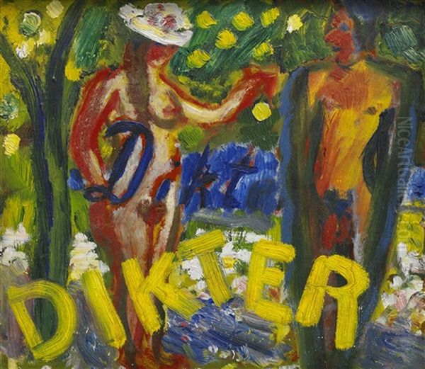 Adam Och Eva - Dikter Oil Painting by Ivan Ivarson