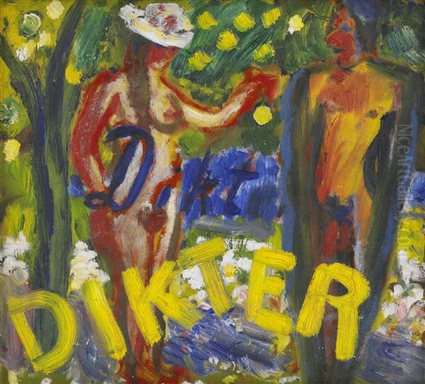 Adam Och Eva - Dikter Oil Painting by Ivan Ivarson