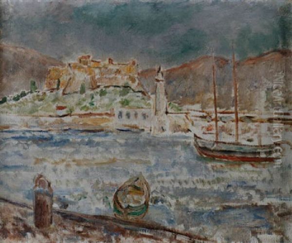 Hamnbild, Antibes Oil Painting by Ivan Ivarson