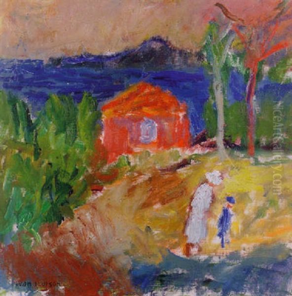 Badhuset, Stenungso Oil Painting by Ivan Ivarson