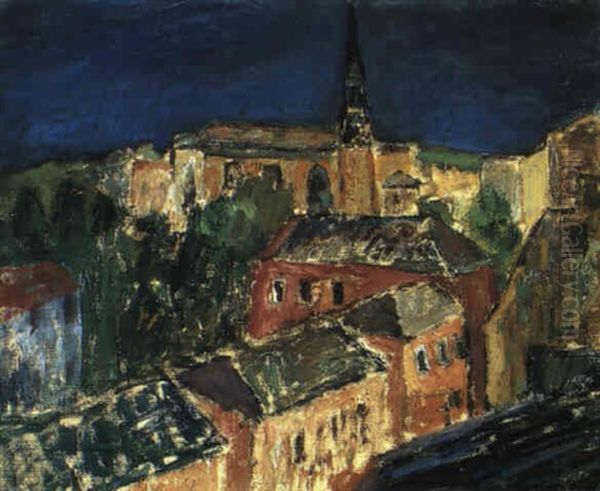 Sydfransk Stadsbild Oil Painting by Ivan Ivarson