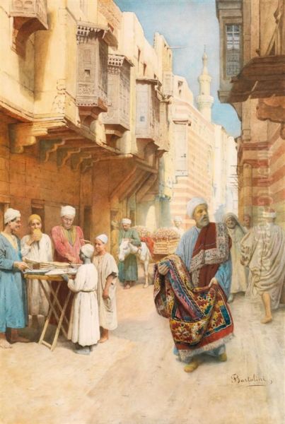 Le Marchand De Tapis Oil Painting by Frederico Bartolini