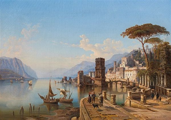 Lake Como Oil Painting by Henry Jackel