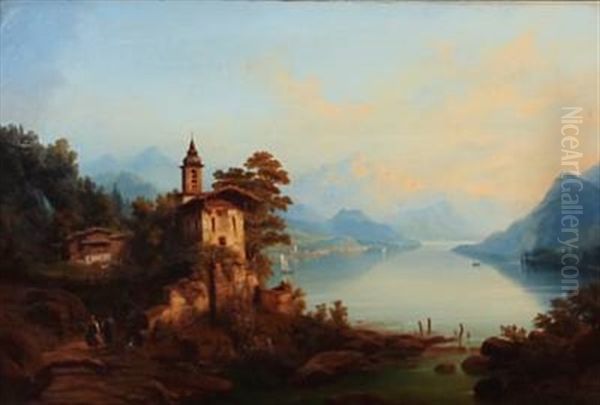 Evening At Lake Como by Henry Jackel