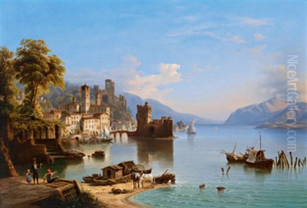 Motiv Vom Comosee Oil Painting by Henry Jackel