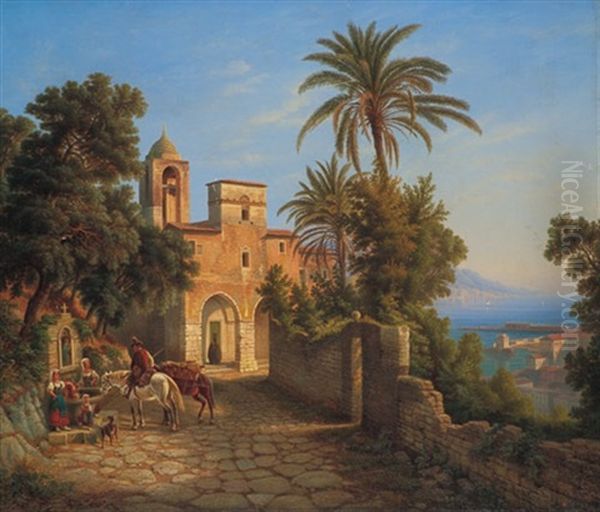 Blick Auf Terracina Vom Kloster Dottrinari by Henry Jackel