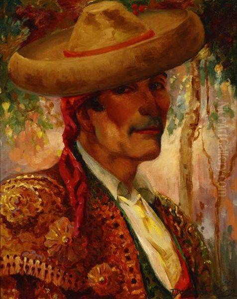 Spanish Matador Oil Painting by Oscar Theodore Jackman