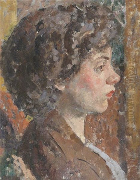 A Young Model, Oxford Oil Painting by Francis Ernest Jackson