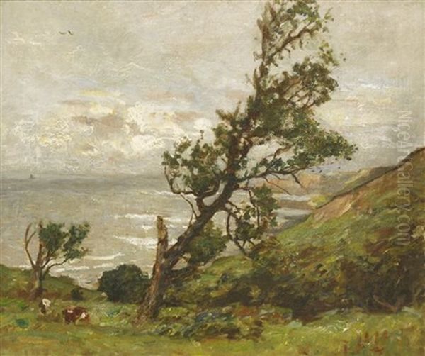 Runswick Bay Oil Painting by Frederick William Jackson