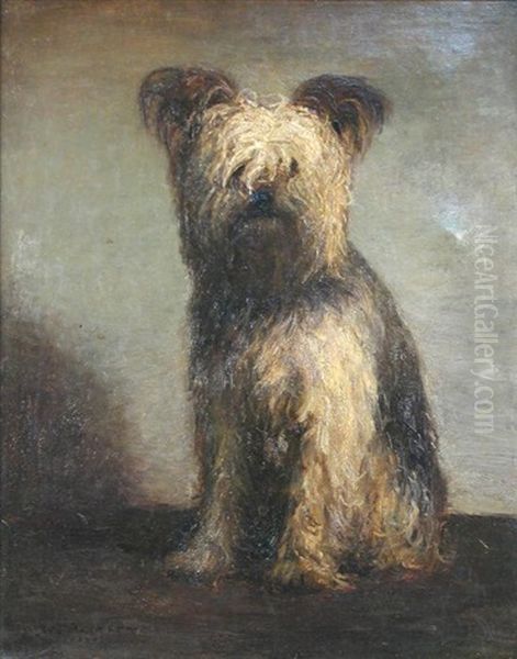 Study Of A Yorkshire Terrier Oil Painting by Frederick William Jackson