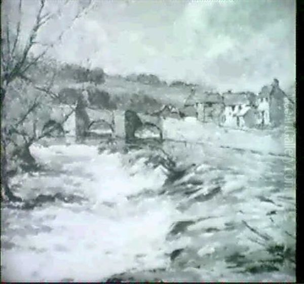 The Stone Bridge, Ludlow Oil Painting by Frederick William Jackson