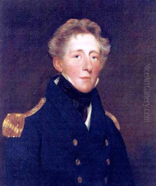 Portrait Of A Gentleman (captain Thomas Wren Carter?) Oil Painting by John Jackson