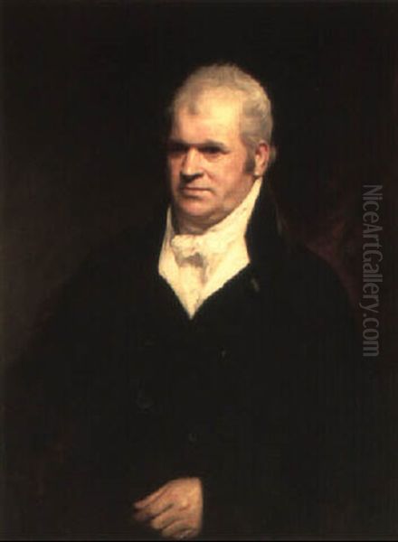 Portrait Of William Rush Of Elsenham Hall, Hertfordshire Oil Painting by John Jackson