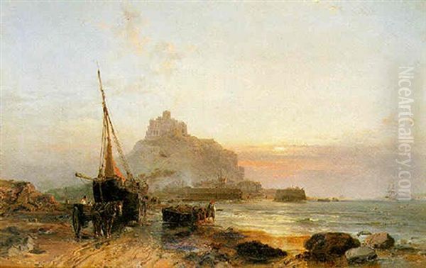 St. Michael's Mount Oil Painting by Samuel Phillips Jackson