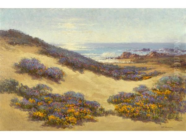 Wildflowers Along The Coast Oil Painting by William Franklin Jackson