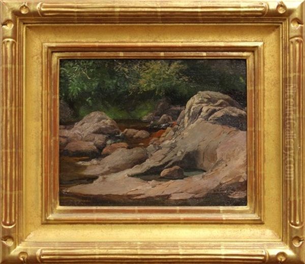 Hopkins Soda Springs, Sierras Oil Painting by William Franklin Jackson