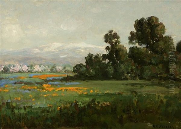 California Landscape With Poppies by William Franklin Jackson