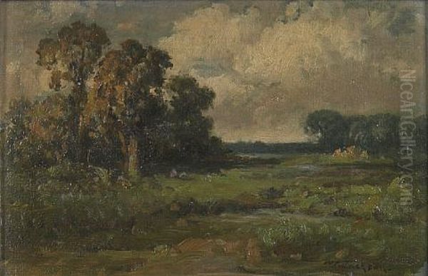 Oak Trees In Yolo County Oil Painting by William Franklin Jackson