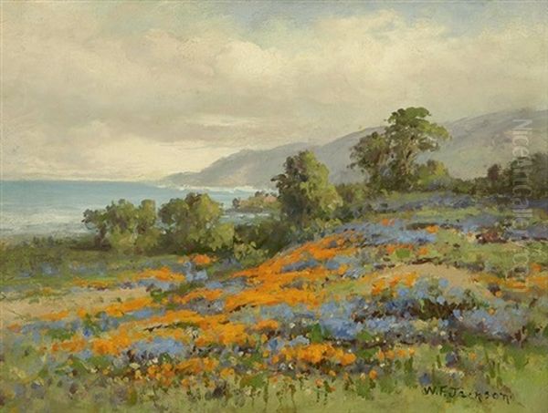 San Francisco Bay Oil Painting by William Franklin Jackson