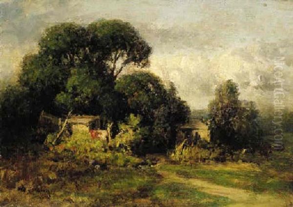 Chinese Cabin, Sacramento Oil Painting by William Franklin Jackson