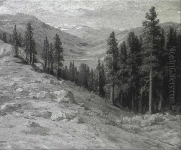 Mountain Lake Oil Painting by William Henry Jackson