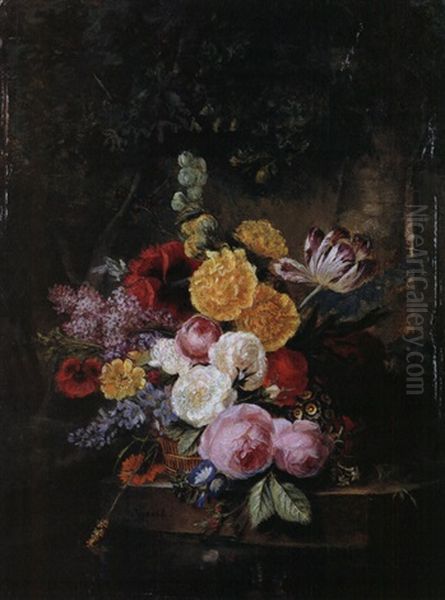 Blumenstillleben Oil Painting by Moise Jacobber