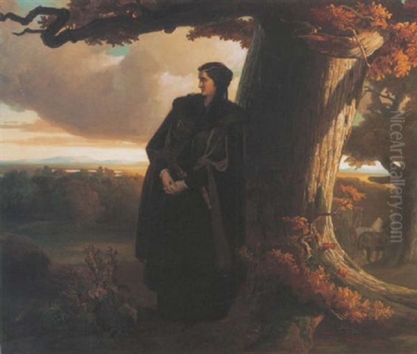 Izabella Bucsuja (masolat Wagner Sandor Izabella Bucsuja Cimu Keperol) [farewell Of Izabella] Oil Painting by Karoly Jacobey