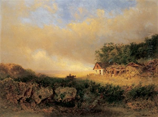 The Homestead Oil Painting by Otto Reinhold Jacobi