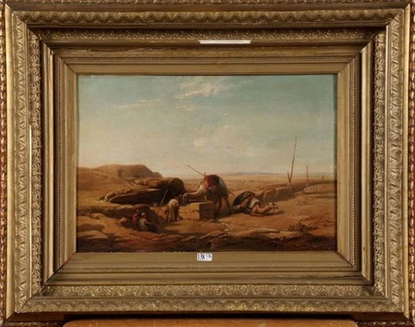 La Halte De La Caravane Au Puits Oil Painting by Jacob Jacobs