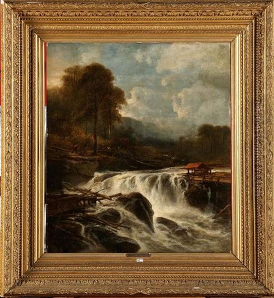 Cascade En Norvege Oil Painting by Jacob Jacobs