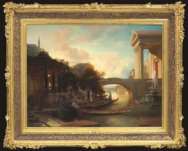 Abendstimmung Uber Einer Orientalischen Stadt Oil Painting by Jacob Jacobs