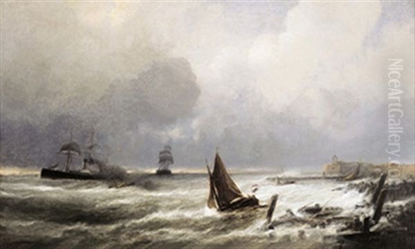 Marine Oil Painting by Jacob Jacobs