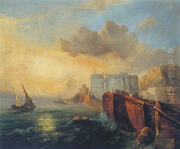 View Of The Bosphorus Oil Painting by Jacob Jacobs