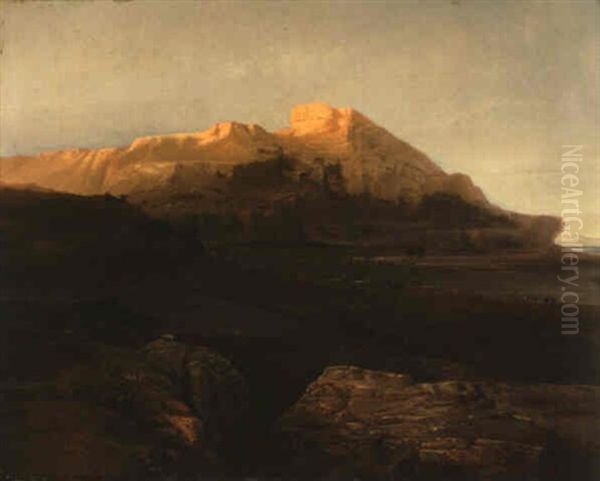 Agyptische Landschaft Mit Kamelkarawane Oil Painting by Jacob Jacobs