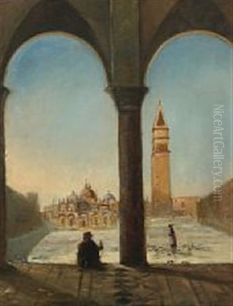 Piazza San Marco In Venice Oil Painting by David Jacobsen