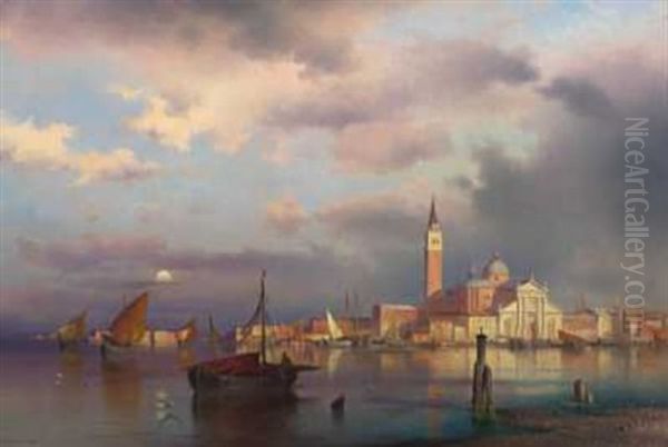 Aftenstemning, Venezia Oil Painting by Sophus Jacobsen