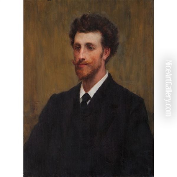 Portrait Of Robert Bontine-cunninghame-graham Oil Painting by George Percy R. E. Jacomb-Hood