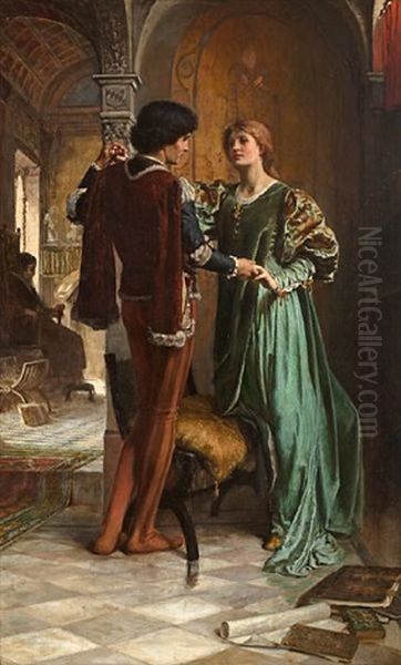 The Betrothal Oil Painting by George Percy R. E. Jacomb-Hood